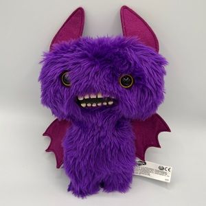 FUGGLER Purple Bat Plush Furry Winged Doll - Funny Ugly Monster - Spin Master
